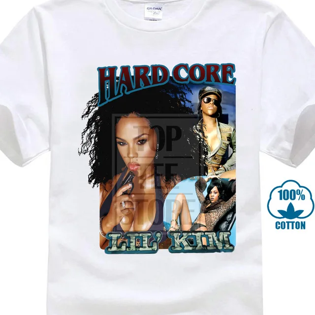 Новая футболка Lil Kim Hardcore в винтажном стиле с принтом 90 размеров M 2xl, брендовая одежда забавная футболка
