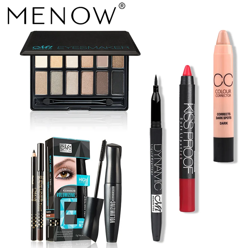 MENOW Brand Makeup set 15 Color Concealer &ampamp 12Color Eye shadow &ampampBanana Powder &ampampCream&ampampMascara kit &ampampEyeliner |