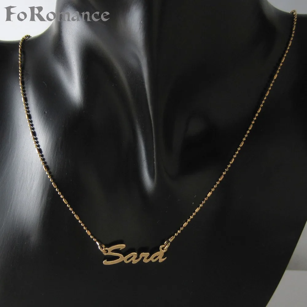 Foromance/желто-золотой цвет 18 5 &quotцепочки и ожерелья с буквенным принтом Сара
