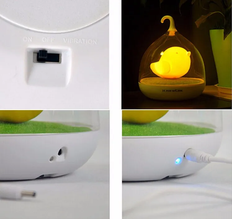 Милая лампа с клеткой гаджет светодиодный USB Перезаряжаемый сенсорный датчик диммер детский ночник прикроватная декоративная лампа luminaria de mesa