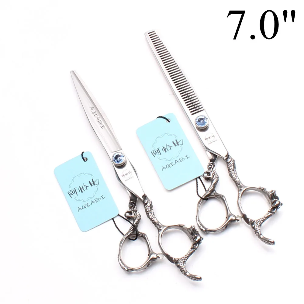 7 &quot19 5 см JP 440C AQIABI Парикмахерские ножницы для груминга собак стрижки