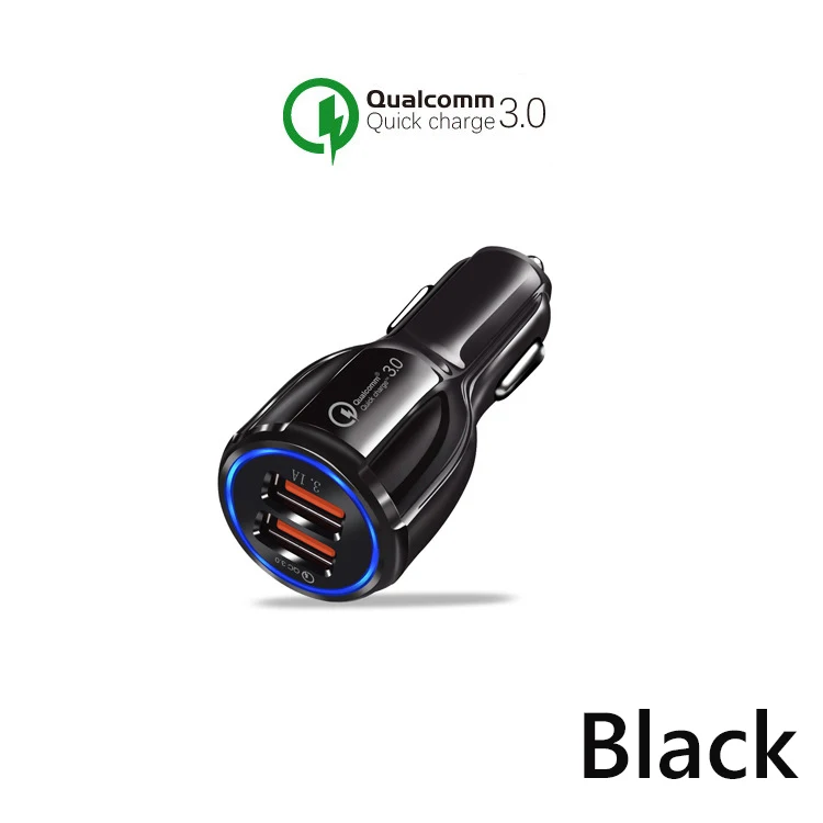 Black Suntaiho автомобильное USB зарядное устройство Быстрая зарядка мобильного телефона QC 3,0 Быстрая зарядка USB Автомобильное зарядное устройство для iPhone samsung Xiaomi автомобильное зарядное устройство - Тип штекера: Black