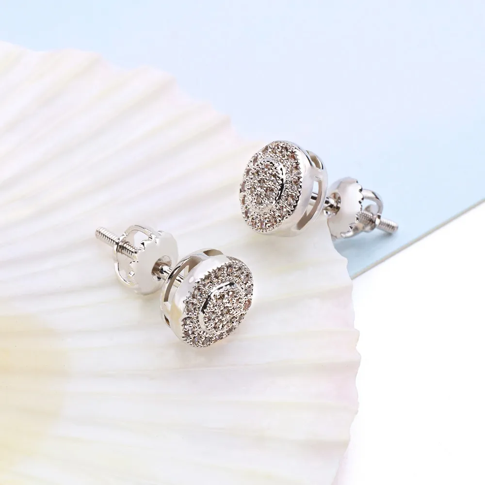 Серьги гвоздики VANAXIN для женщин с кубическим цирконием AAA модные ювелирные