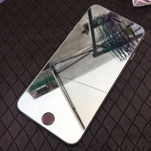 White Роскошная цветная зеркальная защитная пленка для экрана для iPhone 6, 6 S, 7 Plus, XS Max, XR, 9 H, закаленное стекло для iPhone 7, 6, 6 S, 5, 5S, 5C, SE - Цвет: White