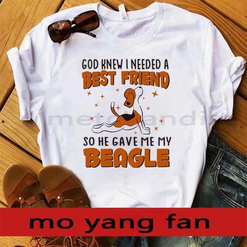 Новая футболка Бог подарил мне мой Beagle. Мужская футболка. Забавная с животными |
