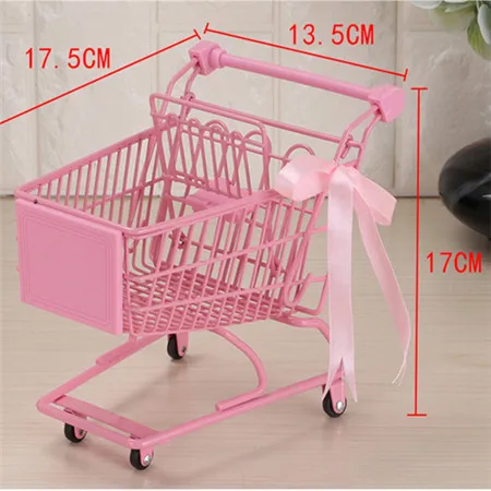pink Ins Girl розовая железная корзина для покупок, Мини Корзина для сбора, тележка для дома, Настольная корзина для косметики, корзина для сбора ювелирных изделий - Цвет: pink
