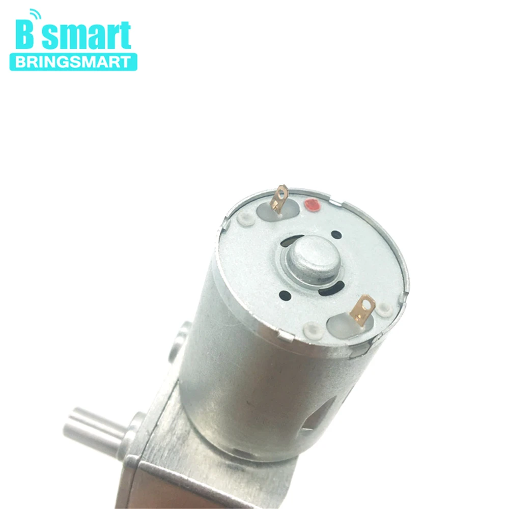 Bringsmart червячный двигатель JGY-370 DC 12 В низкая скорость редуктор 6-210 об./мин Реверсивный самоблокирующийся турбинный станок 24 В с высоким крутящим моментом