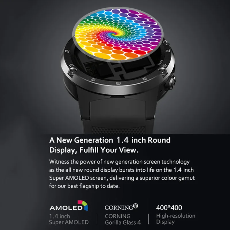 

4G Lte Global Bands SmartWatch GPS android7.1.1 watch Quad Core Music business Smart Assistant Smart Watch pk Zeblaze THOR 4 pro