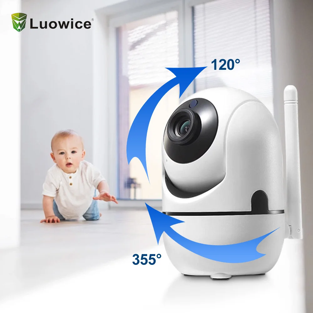 Luowice домашняя беспроводная камера безопасности IP 2.0MP HD видеонаблюдения PTZ Wi Fi