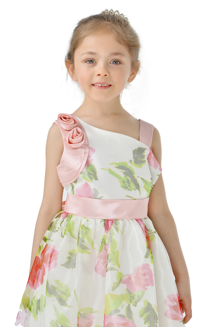 2015 New Summer Girl Sleeveless Pageant Kids Clothes Baby Dress Flower Children Princess Party | Детская одежда и обувь