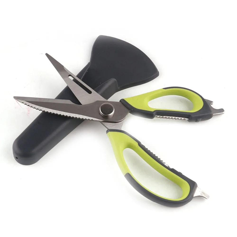 8 in 1 multi-function kitchen knife multifunctional stainless steel scissors bone vegetable slicer bottle opener shears | Дом и сад