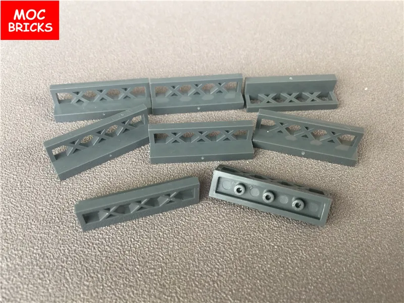 100 шт./лот MOC кирпичи темно серый забор 1x4x1 подходит для 3633 образовательных