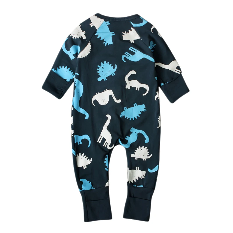 2017 Осенний комбинезон для новорожденных детские комбинезоны с принтом животных