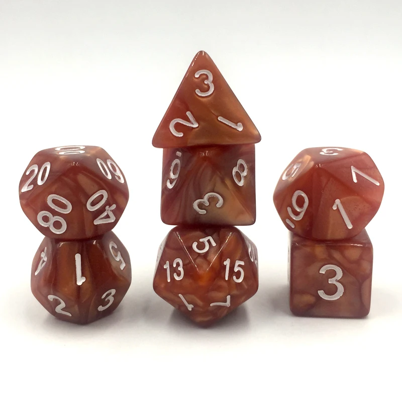 

Rollooo Dice Pearl RPG Dice 7 Pieces D4 D6 D8 D10 D% D12 D20