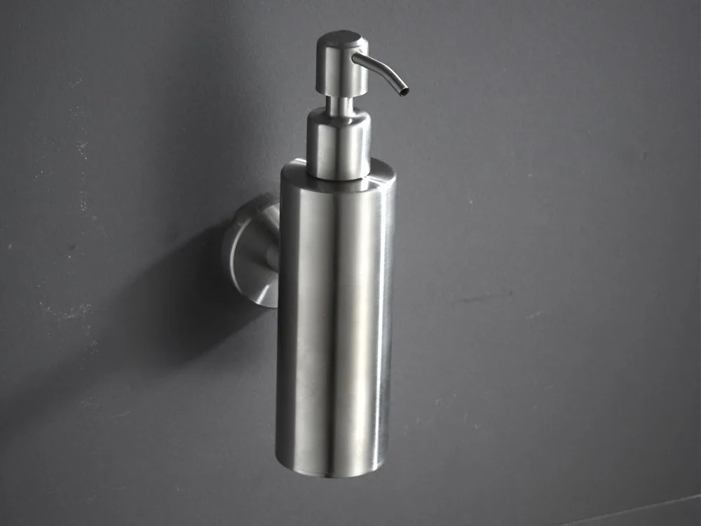 

Stainless Steel Bathroom double head Soap Dispensers Black bottle with Metal Pump For Kitchen Sink Hand Soap Lotion Dispenser