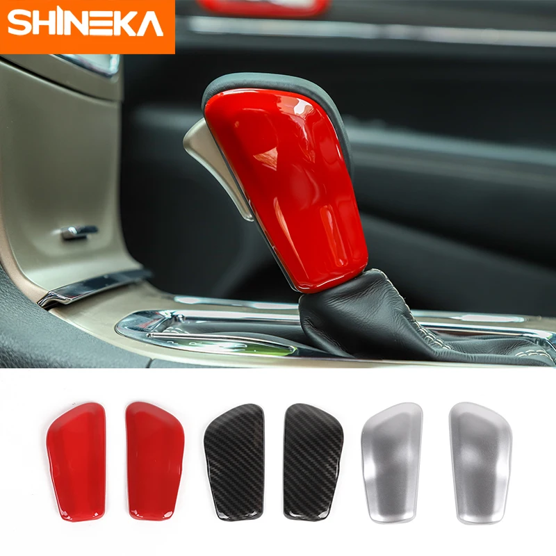 

SHINEKA Interior Mouldings For Jeep Grand Cherokee ABS Car Gear Shift Knob Shifter Trim Stickers For Jeep Grand Cherokee 2017 Up