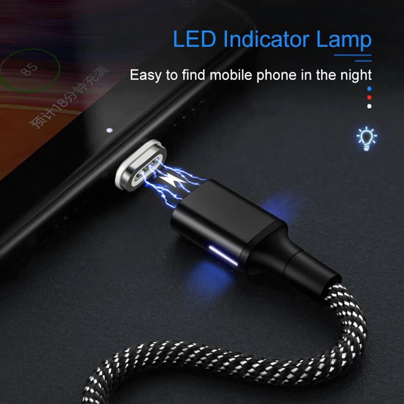 Магнитный usb-кабель Elough Espark для Iphone XS кабель type-c зарядный Быстрая зарядка Micro USB