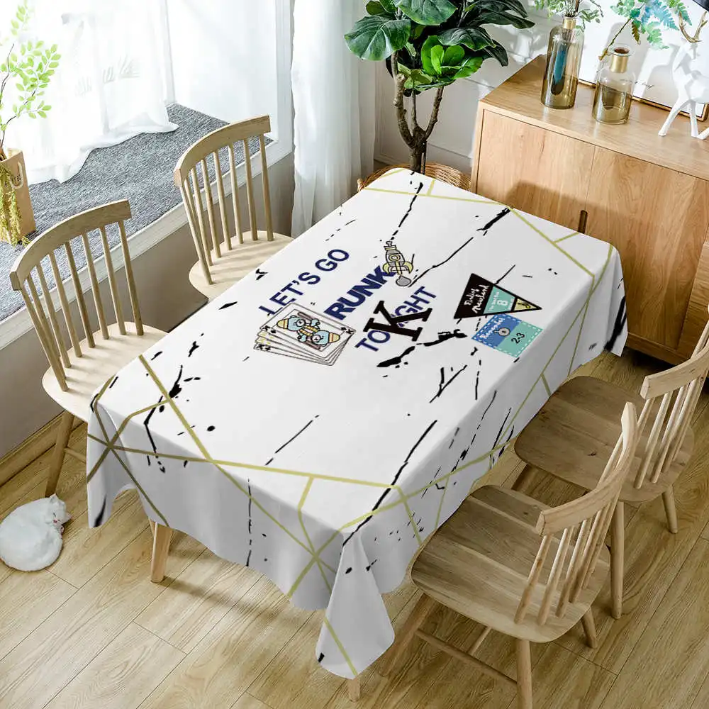 Style A 150*300 см модная скатерть Простота Белый рисунок в полоску пыле Скатерти Стирка хлопка Банкетный обеденный стол Декор - Цвет: Style A