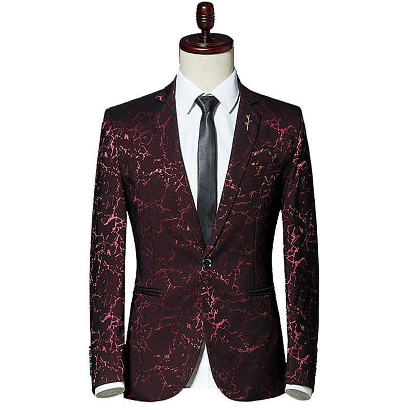 Новинка весна-осень 2019 мужской новый повседневный костюм с одной пуговицей и