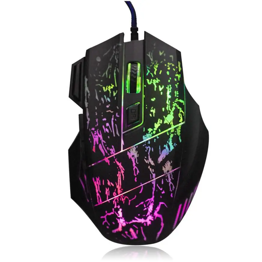 EC2 HIPERDEAL модная игровая мышь 5500 точек/дюйм цветная светодиодная оптическая USB