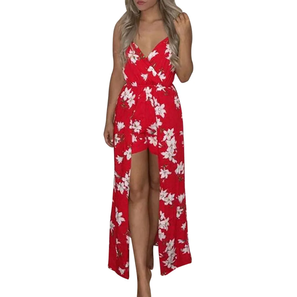 Женский комбинезон Boho без бретелек на бретельках Цветочные Костюмы для игр с
