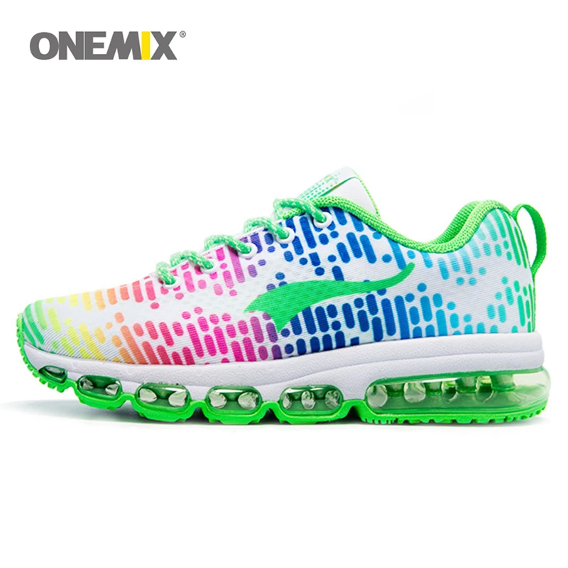 Женская спортивная обувь ONEMIX Зеленые кроссовки для тренировок женские фитнеса