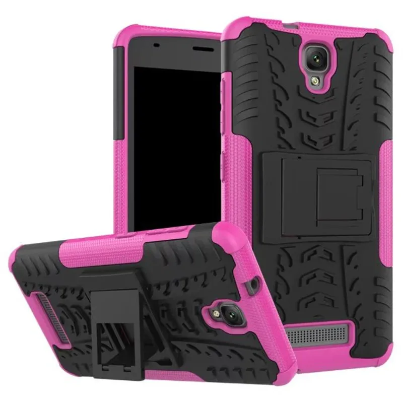 rose red Сверхпрочный защитный чехол из ТПУ+ поликарбоната для zte Blade L5 V6plus V9 L110 A520 POP4S чехол с подставкой защитный чехол двойной цвет ударопрочный чехол - Цвет: rose red