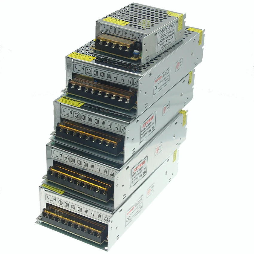 Трансформатор 220 v светильник 12В импульсный источник постоянного тока Питание блок для светодиодный полосы адаптер Светодиодный драйвер 12В Источник вольт 12В 1A 2A 3A 5A 10A