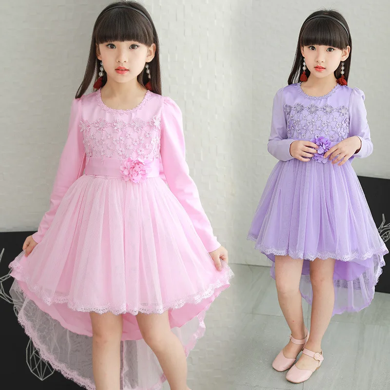 2019 Kids Girl Wedding Mermaid Dress Princess Party Pageant Flowers Prom Embroidery Birthday with Big Bow 4-12Y | Детская одежда и