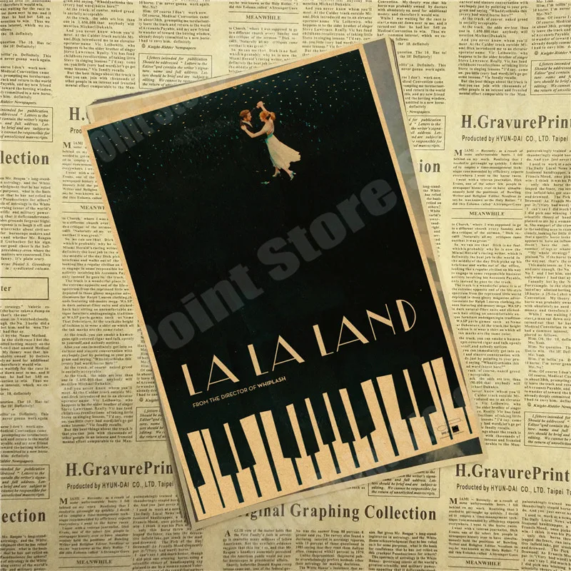 LA LAND фильм ретро крафт-бумага плакат ретро художественные изделия для стен Стикеры гостиной краски бар кафе