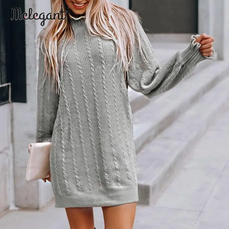 Женское трикотажное платье свитер mэлегантного цвета элегантное вечернее с