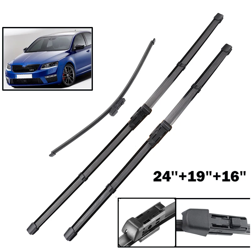 Xukey щетки стеклоочистителя для Skoda Octavia 24 &quot19&quot 16 &quot2013 2014 2015 2016 2017 набор передних
