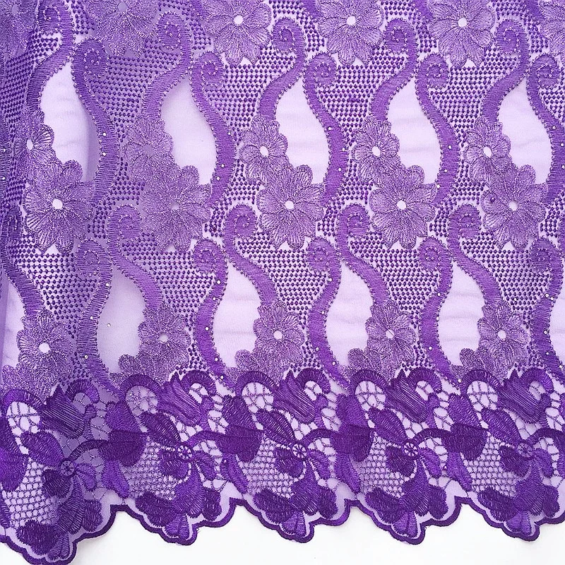 

Purple French Tulle Lace Fabric High Quality African Net Lace Green Gold Lilac 2019 Nigerian Lace Fabrics with Beads and Stones