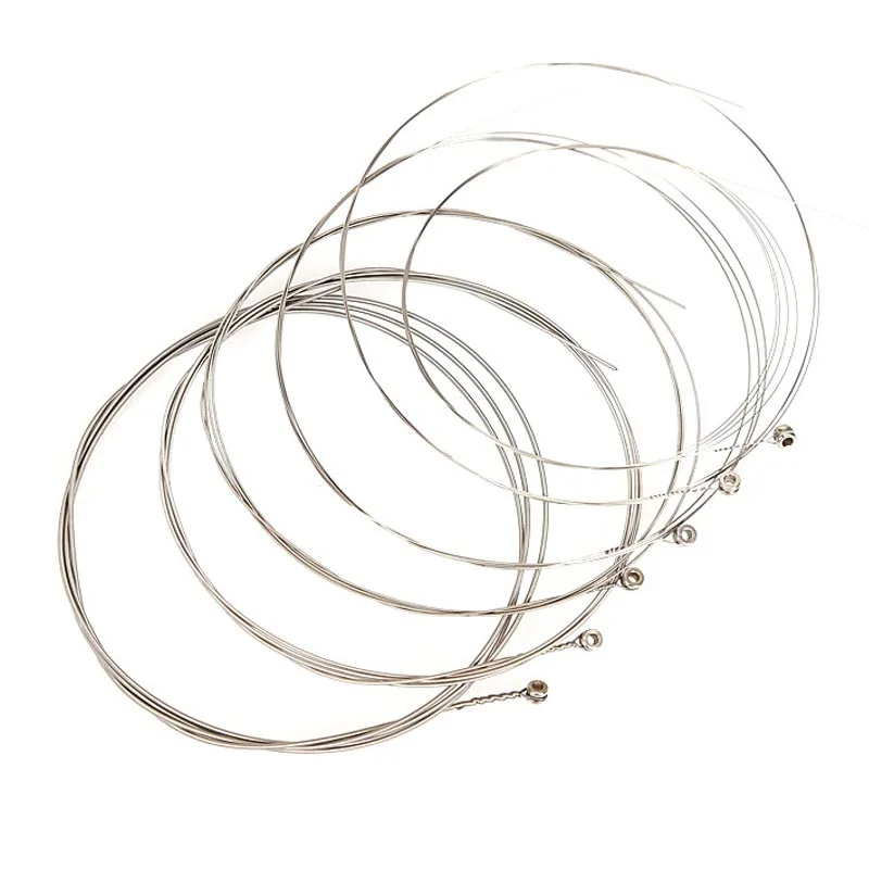 6 шт./компл. акустическая применяются Никель покрытием Сталь гитарные струны A506