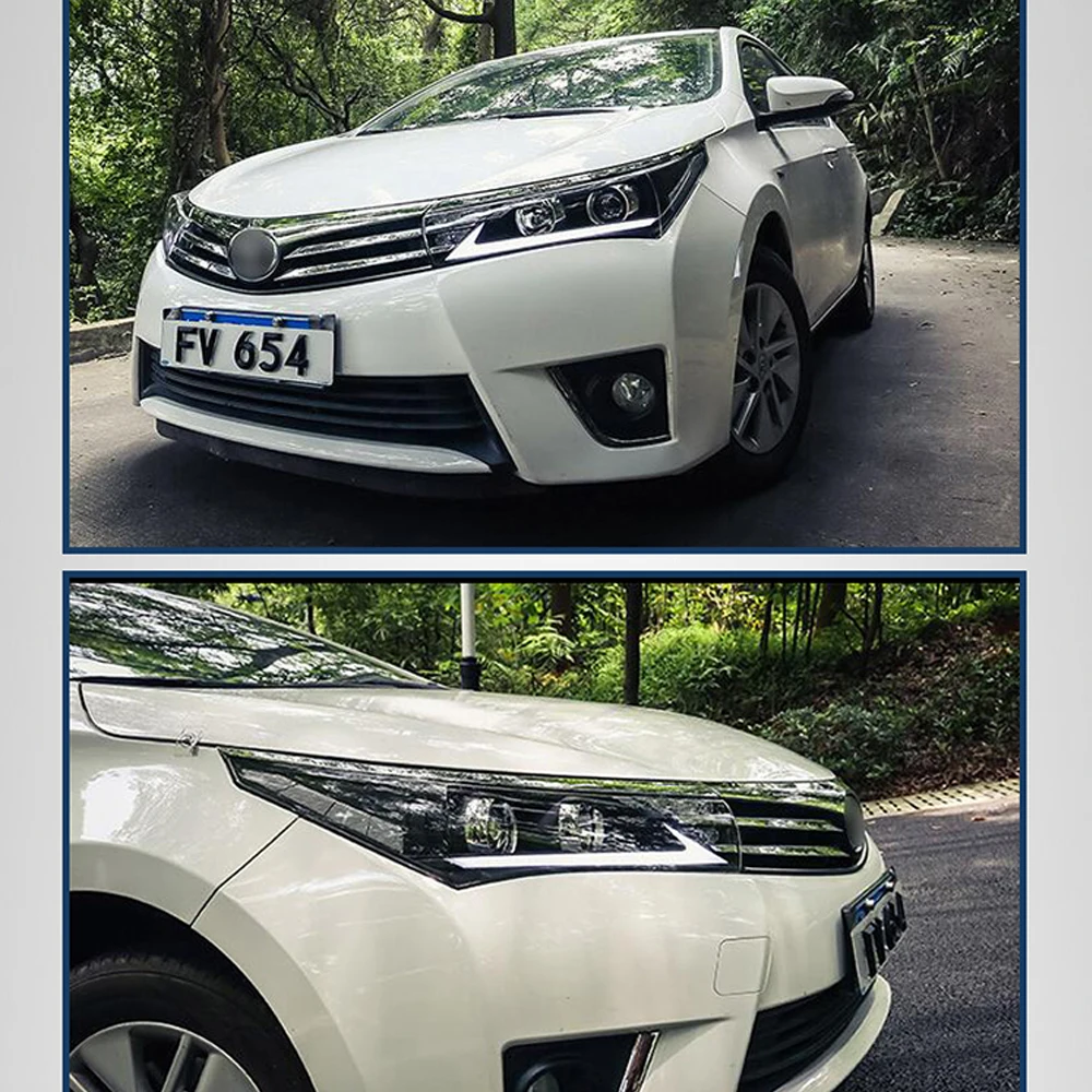 Легкая светодиодная фара в сборе для Toyota Corolla левая и правая сторона DRL дневные ходовые огни сигнал