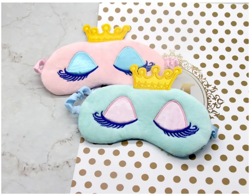 Пижама детская для сна маска с мультяшным рисунком корона розовая вечерние