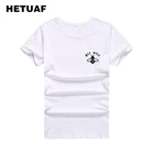 Женская футболка с принтом пчелы HETUAF, винтажная Повседневная футболка из 2018 хлопка, черная или белая футболка в стиле Харадзюку