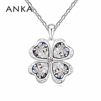anka brand collar sale new clover crystal pendant necklace for women gift wedding main stone crystals from austria 107546
