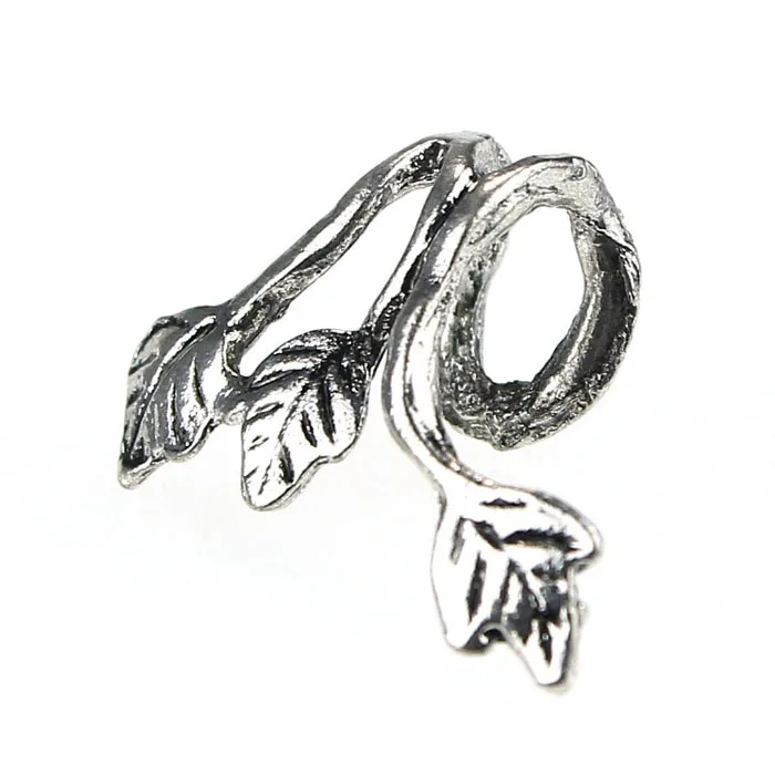 1 шт. серебряные клипсы в стиле панк для хряща уха кости Кафф дизайн листьев