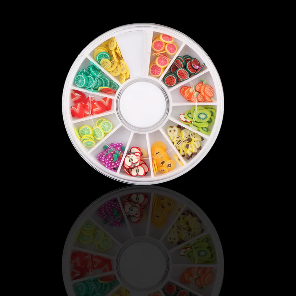 Красочные 12 шаблонов смешанных стилей для женщин 3D крошечные фруктовые ломтики