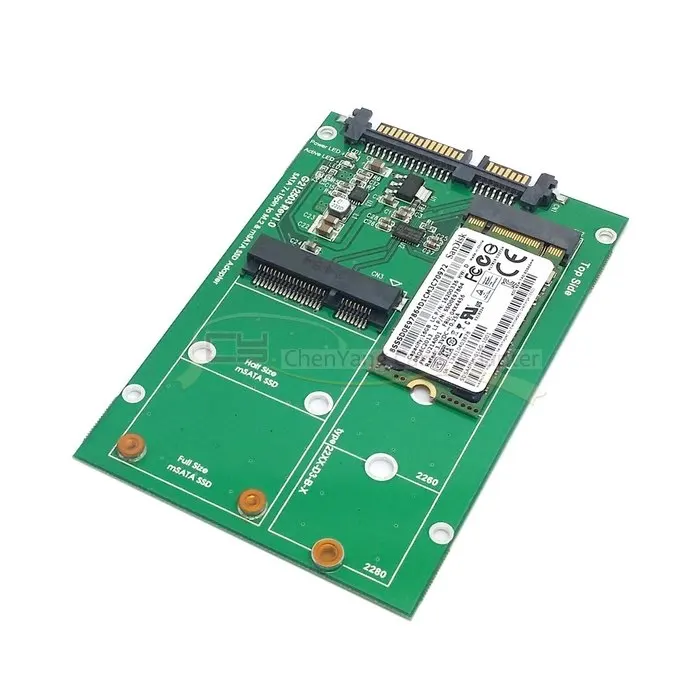 

2 in 1 Combo Mini PCI- E 2 Lane M.2 NGFF & mSATA SSD to SATA 3.0 III Adapter Converter PCBA
