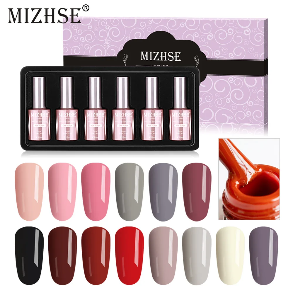 MIZHSE гель для ногтей 36 цветов Esmalte Permanente UV светодиодный Отмачивание лака Construtor |