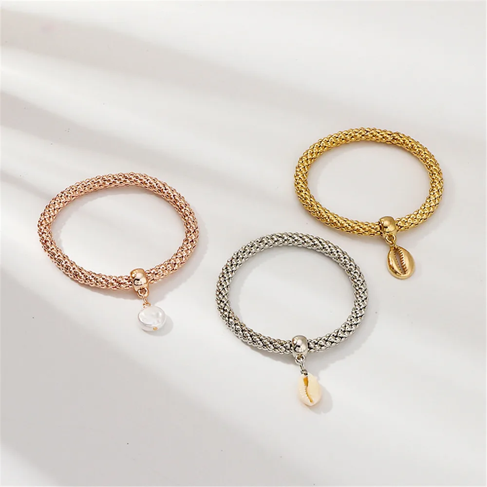 Женский браслет в виде ракушки MLING набор из трех цветов розовое золото Женские