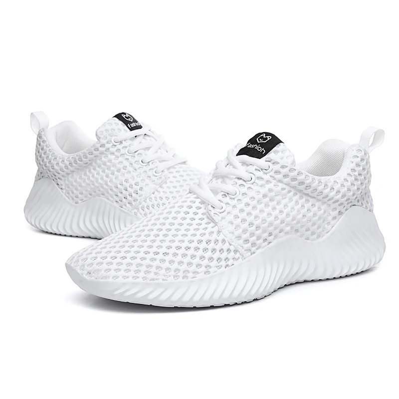 Baideng светильник Серый кроссовки Мужские дышащие Flyknit спортивная обувь для мужчин дешевые летние мужские спортивные туфли zapatillas hombre