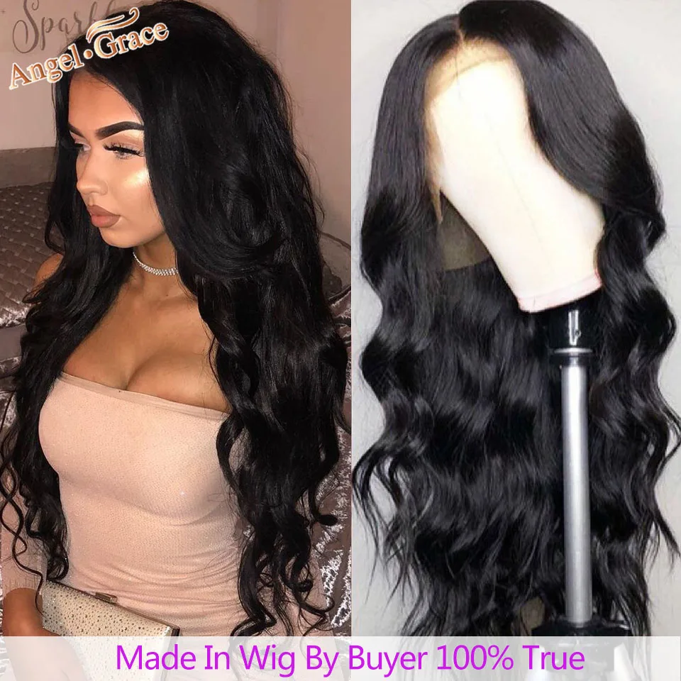 Angel Grace Hair Store малазийские объемные волнистые человеческие волосы пучки с закрытием 3 пучка с закрытием Remy человеческие волосы естественного цвета