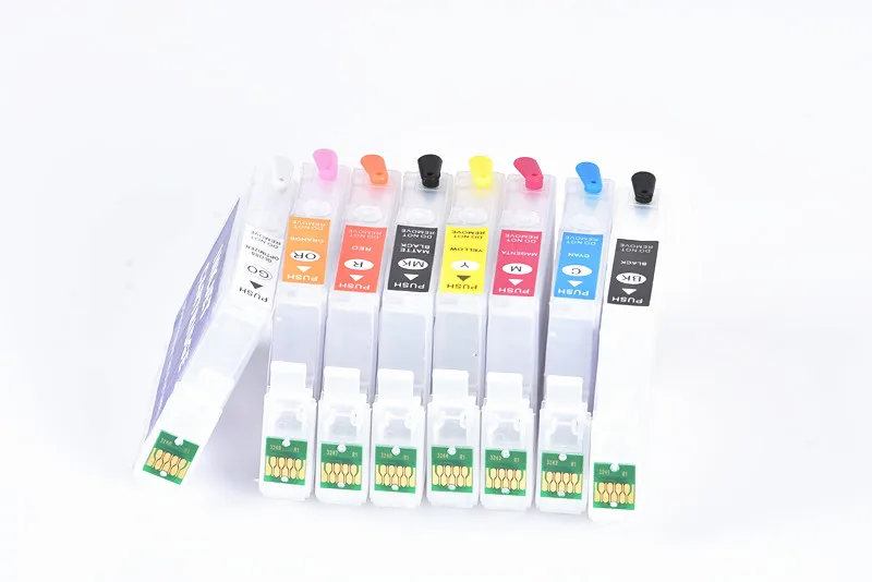 JACA Refillable ink cartridge for Epson Surecolor P400 printer empty with arc chip 8colors | Компьютеры и офис