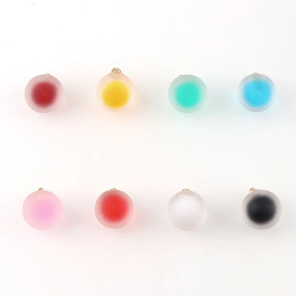 Новый цветной матовый стеклянный шар в Корейском стиле 10 шт./компл. 16 мм
