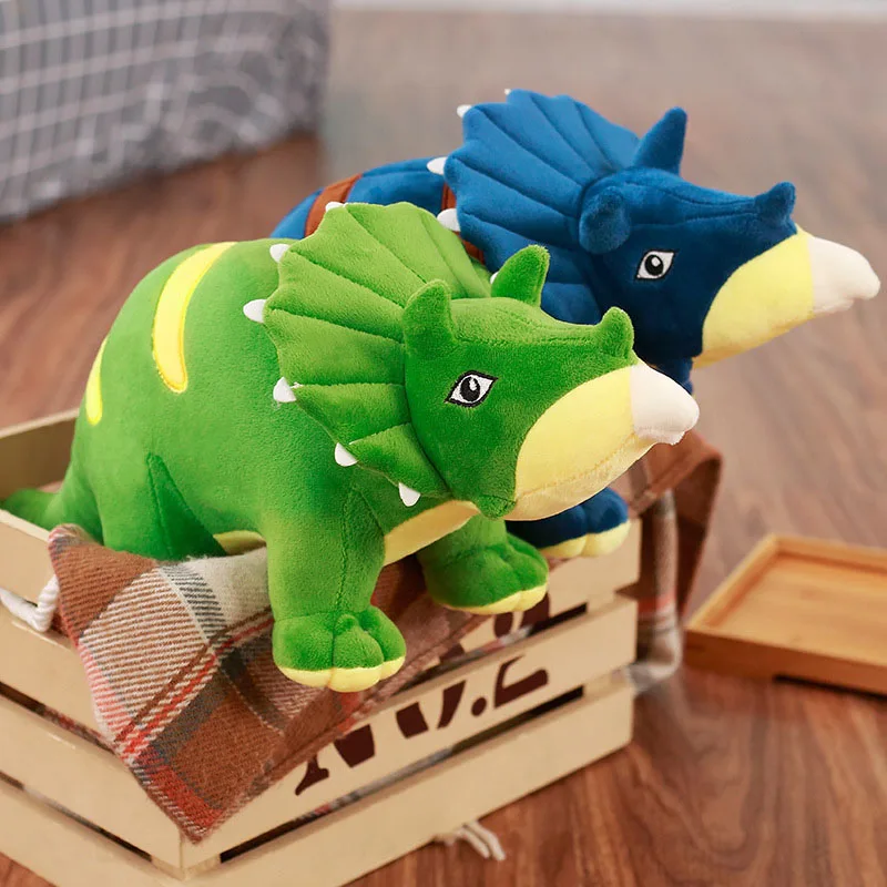 

Creative 1pc Cute Cartoon Dinosaur Plush Toys Lovely Animals Triceratops Stuffed Dolls for Children Boys Birthday Christmas Gift