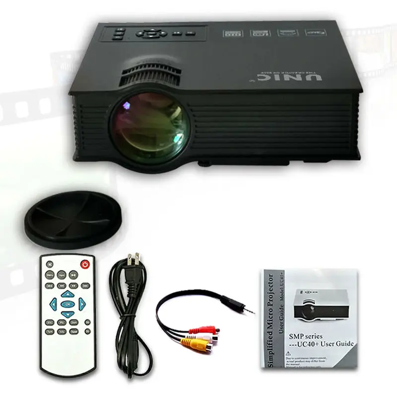 Детские игрушки проектор UC40/UC40 + мини LED LCD HD 1080 P 800 * 480px 1200 люмен большой экран