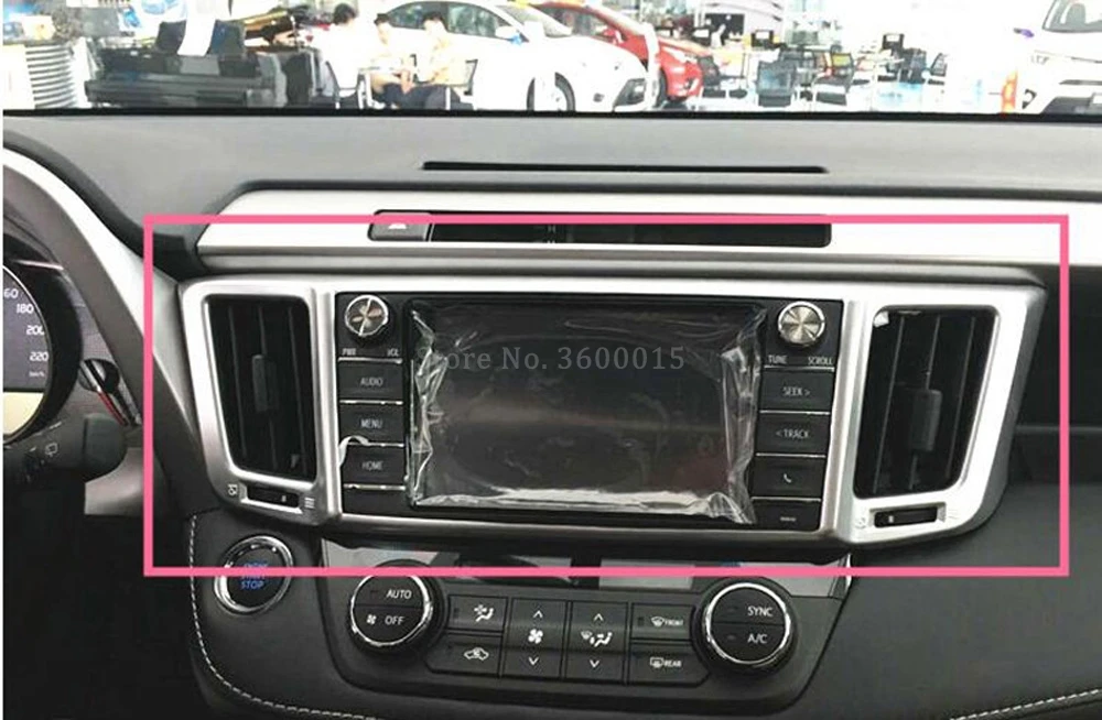 Для Toyota RAV4 RAV 4 2016 2017 матовый Средний кондиционер вентиляционное отверстие крышка